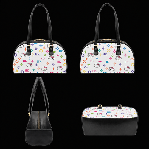 Color Pop White Bowling Bag on a matte black studio background