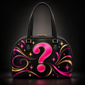 Custom Bowling Bag design preview with pink question mark; final design confirmed after order