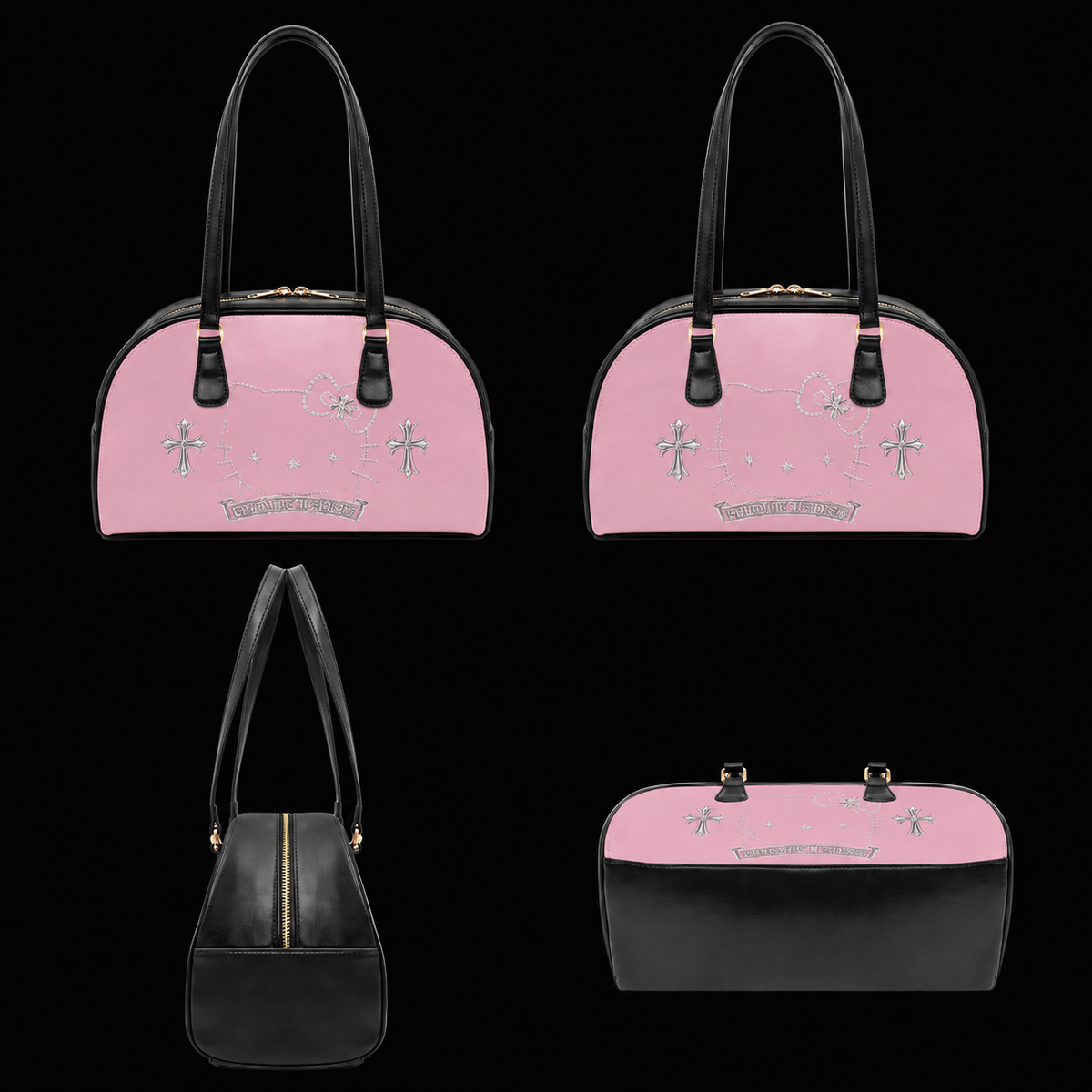 Pink Rebel Bowling Bag on a matte black studio background