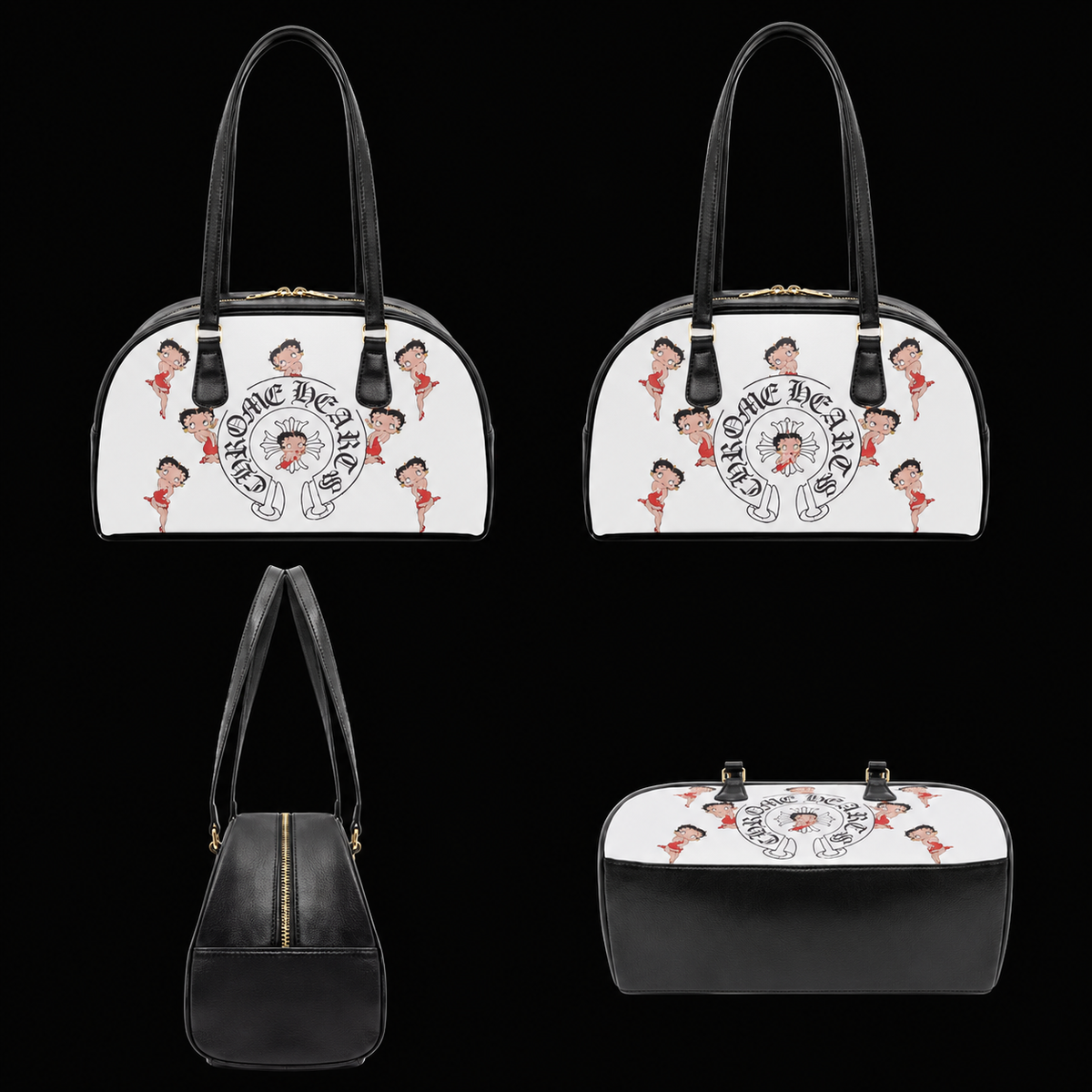 Rebel Heart Bowling Bag on a matte black studio background